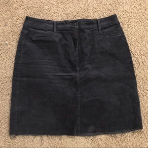 Corduroy cutoff skirt